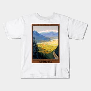 Vintage Travel Poster France Grenoble Kids T-Shirt